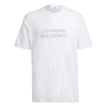 adidas Short Sleeve Graphic T-Shirt Mens - White