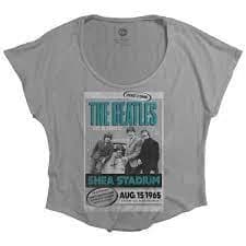 The Beatles - Shea Stadium 1965 Womens Medium T-Shirt - Grey