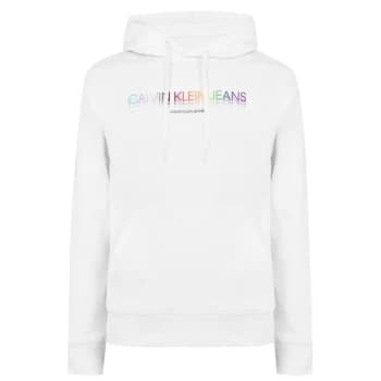 Calvin Klein Jeans Pride Graphic Hoodie - Bright White