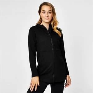 USA Pro Long Zip Hoodie Ladies - Black