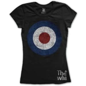 The Who - Target Distressed Womens X-Large T-Shirt - Black
