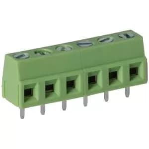 TruConnect 211837 5.0mm 6 Way Low Profile Rising Clamp Terminal Block