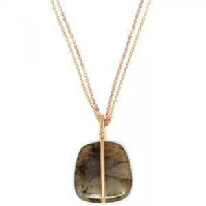 Ladies Lola Rose Gold Plated Labradorite Bassa Necklace
