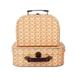 Sass & Belle Rattan Print 2Pcs Set Suitcases