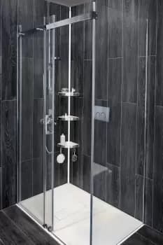 Floor to Ceiling Corner Shelving Unit - White