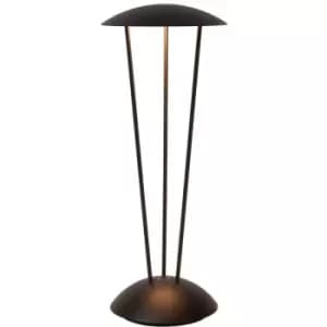 Lucide Renee Modern Rechargeable Table lamp Outdoor - LED Dim. 2700K/3000K IP54 - Wireless charging pad - Black