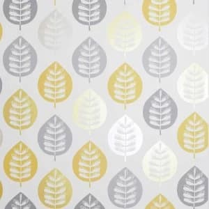 Arthouse Opera Amira Leaf Metallic Wallpaper Ochre Paper