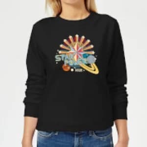Captain Marvel Star Power Womens Sweatshirt - Black