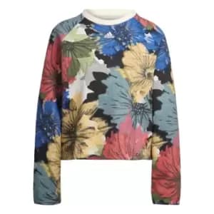 adidas Allover Print Sweatshirt Womens - Ecru Tint / Multicolor / Ecru