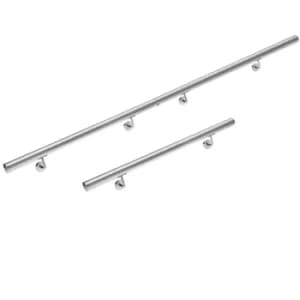 Handrail 3Pcs Set Stainless Steel 3m Wall-Mounted