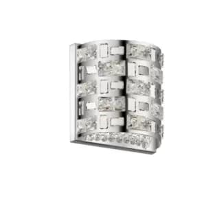 Impex Lola 2 Light Wall Lamp Chrome Crystal