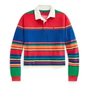 Polo Ralph Lauren Long Sleeve Cropped Rugby Top - Multi