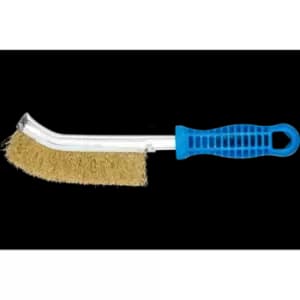 Pferd Scratch Brush Curved HBG 1 Row Brass Wire Diameter 0.30