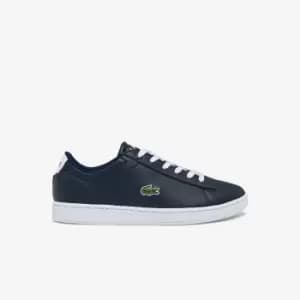 Lacoste Juniors' Carnaby Synthtic Trainers Size 3 UK Junior Navy & White