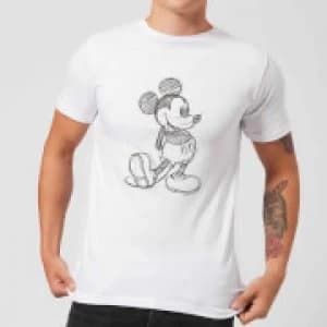 Disney Mickey Mouse Sketch Mens T-Shirt - White