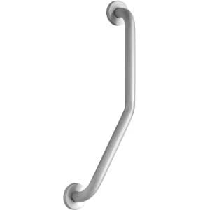 Croydex Angled 60cm Stainless Steel Grab Bar - White