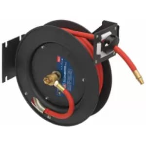 Sealey SA84 Retractable Air Hose Steel Reel 8m Ø10mm ID Rubber Hose