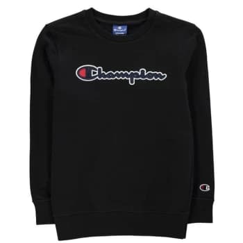 Champion Logo Crew Sweatshirt - Black