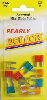 Fuses - Mini Blade - Assorted - Pack Of 12 PWN750 WOT-NOTS