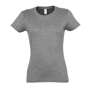 SOLS Womens/Ladies Imperial Heavy Short Sleeve T-Shirt (3XL) (Grey Marl)
