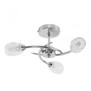 Mia 3 Way Ceiling Light in Chrome
