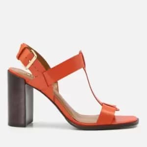 Dune Jacie Open Toe Leather Block Heeled Sandals - UK 8