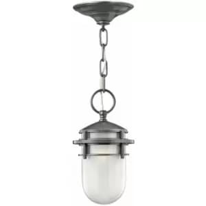 IP23 1 Bulb Chain Lantern Hematite LED E27 60W Bulb Light Fitting