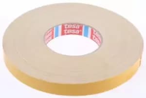 Tesa 4964 White Double Sided Cloth Tape, 19mm x 50m