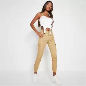 I Saw It First Slim Fit Cargo Trousers - Neutral