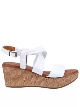 Hush Puppies Monique Wedge, White, Size 3, Women