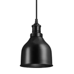 Industville Brooklyn 7" Cone Pendant / Black and Copper Holder