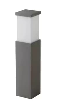 Perret Outdoor Grey Concrete Bollard Light With Acrylic Diffuser Grey IP65, E27
