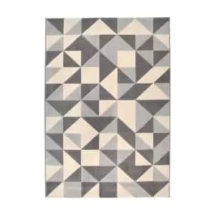Homemaker Creation Geometric Rug Grey 080X150Cm