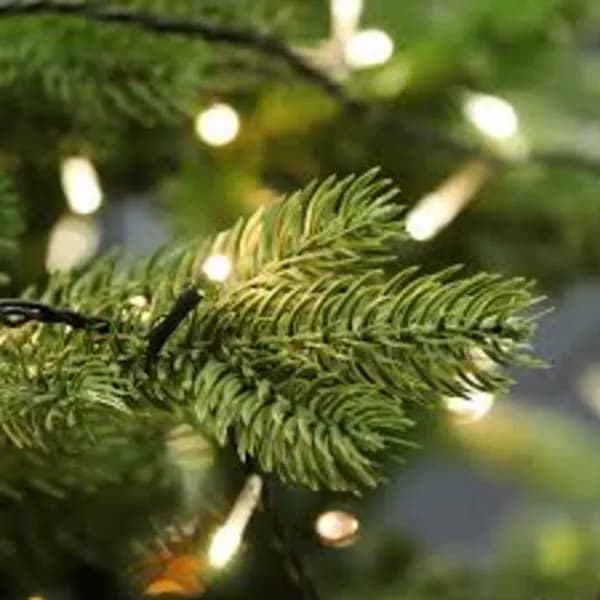 Dellonda Pre-Lit 7ft Hinged Christmas Tree with Warm White LED Lights & PE/PVC Tips DH82