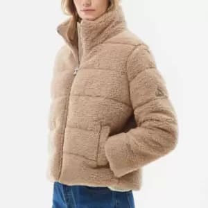 Barbour Lichen Quilted Fleece Coat - UK 12