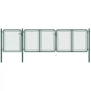 Vidaxl - Garden Gate Steel 100x395cm Green Green
