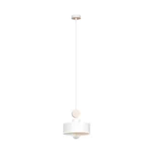 Tuniso White Slim Pendant Ceiling Light 1x E27