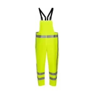 Vechta Hydrosoft High Visibility Waterproof Bib & Brace Saturn Yellow - Size L