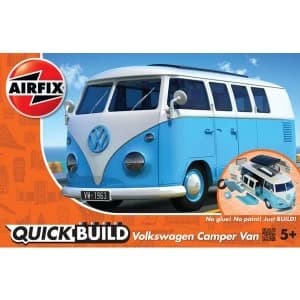 Blue VW Camper Van Quick Build Model Kit