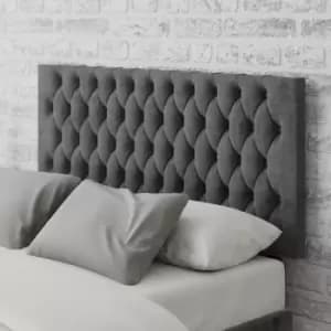 Monroe Firenze Velour Headboard Charcoal