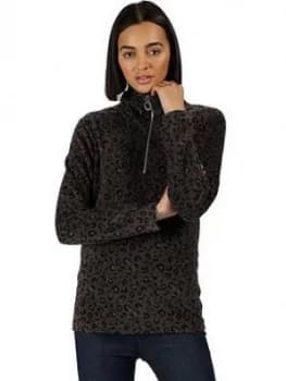 Regatta Leela Fleece Top - Leopard Print , Leopard Print, Size 12, Women