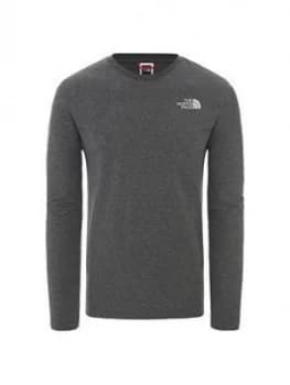 The North Face Long Sleeve Easy T-Shirt - Medium Grey Heather