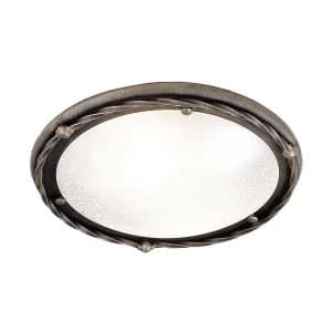 1 Light Flush Ceiling Light Black, Gold, E27