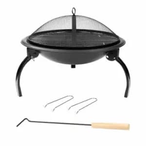 Gardenkraft 22'' Bbq Grill And Firepit - Black