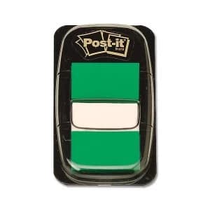 Post it 25mm Index Flags Green 12 x 50 Flags