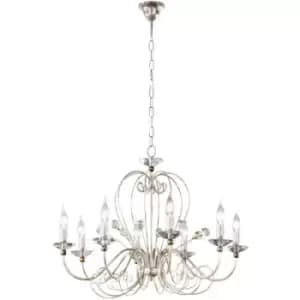 Kolarz Lighting - Kolarz ROSSANA - Lifestyle Murano Glass 8 Arm Chandelier Lacquered Champagne, Gold, 8x E14