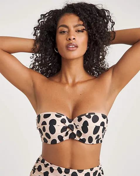 Panache Panache Ella Twist Bandeau Bikini Top Amalfi PRT Female 32F LO95814