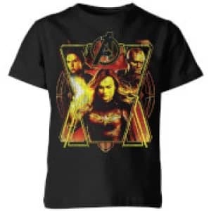 Avengers Endgame Distressed Sunburst Kids T-Shirt - Black - 11-12 Years