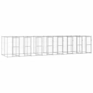 Vidaxl Outdoor Dog Kennel Galvanised Steel 19.36 M