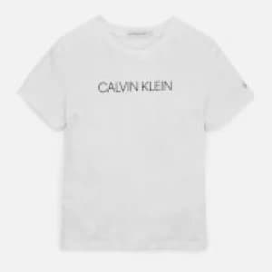 Calvin Klein Boys' Institutional T-Shirt - Bright White - 8-9 Years